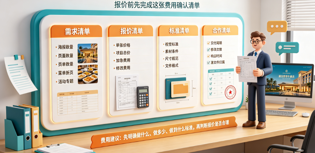 酒店美工外包怎么收费？