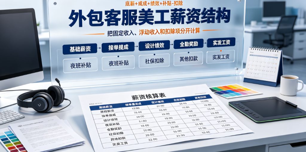 外包客服美工工资怎么算？