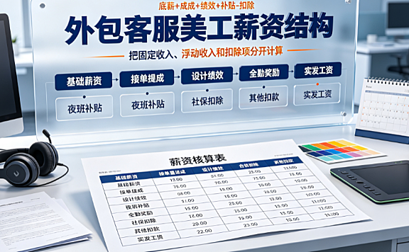外包客服美工工资怎么算？计费模式与市场行情指南